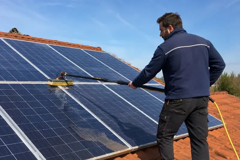 Nettoyage et entretien de panneaux solaires à Lanvénégen